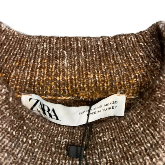 NWT Zara Blogger Favorite Fringed Cropped Sweater Size Small - Picture 4 of 5